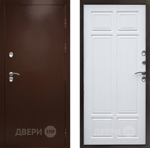 Входная металлическая Дверь Престиж TERMO с терморазрывом Снегирь Медь Премиум Лиственница белая в Дзержинском