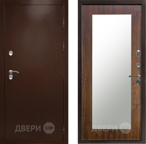 Дверь Престиж TERMO с терморазрывом Снегирь Медь Зеркало пастораль Дуб в Дзержинском