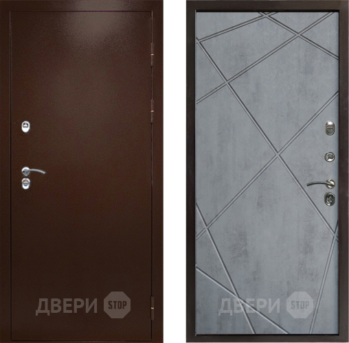 Входная металлическая Дверь Престиж TERMO с терморазрывом Снегирь Медь Лучи Бетон темный в Дзержинском