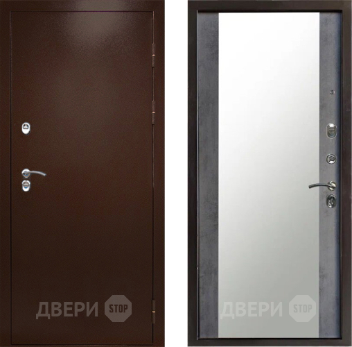 Дверь Престиж TERMO с терморазрывом Снегирь Медь Зеркало Бетон темный в Дзержинском