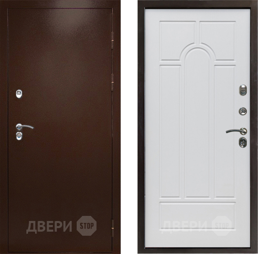 Дверь Престиж TERMO с терморазрывом Снегирь Медь Арка Белое дерево в Дзержинском