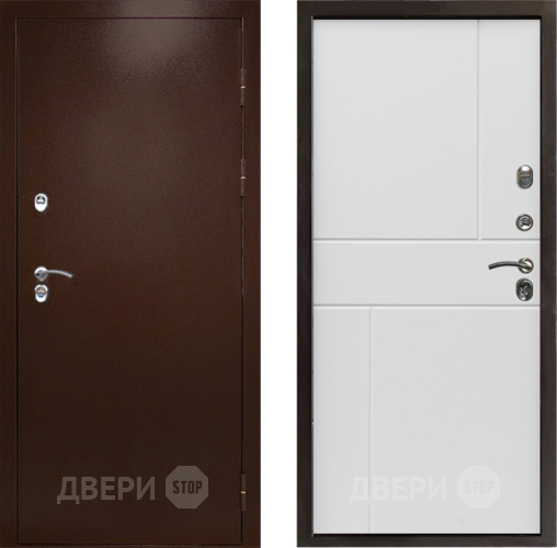 Дверь Престиж TERMO с терморазрывом Снегирь Медь Горизонт Бетон белый в Дзержинском