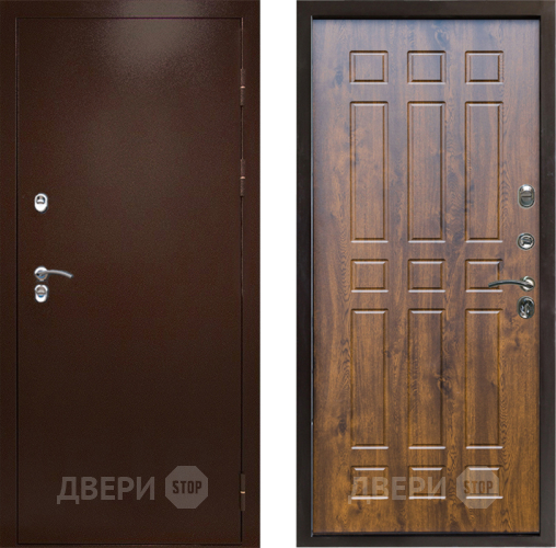 Входная металлическая Дверь Престиж TERMO с терморазрывом Снегирь Медь Спарта Дуб в Дзержинском
