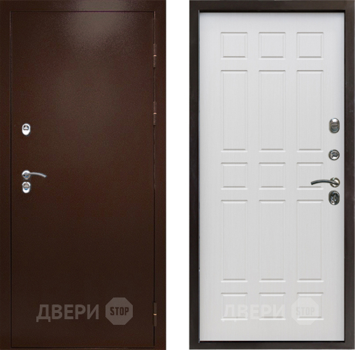 Входная металлическая Дверь Престиж TERMO с терморазрывом Снегирь Медь Спарта Лиственница белая в Дзержинском
