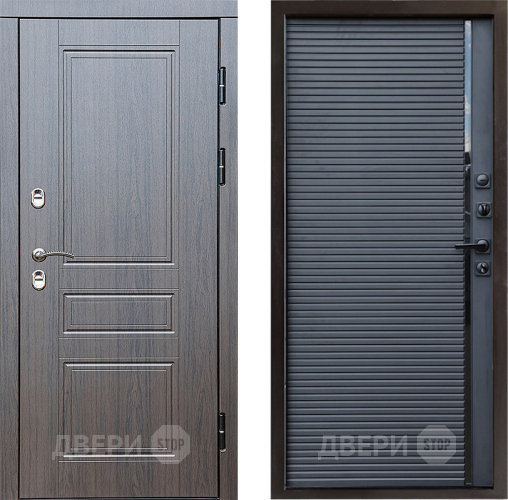 Входная металлическая Дверь Престиж TERMO с терморазрывом Классика Porte Черный кварц в Дзержинском