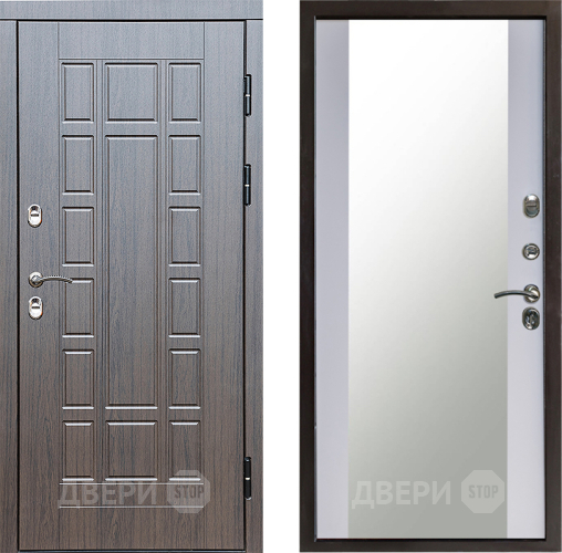 Входная металлическая Дверь Престиж TERMO с терморазрывом Престиж Зеркало Белый софт в Дзержинском