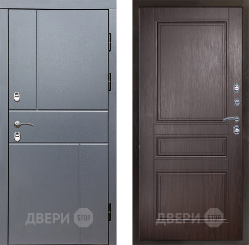 Входная металлическая Дверь Престиж TERMO с терморазрывом Горизонт Грэй Классика Венге в Дзержинском