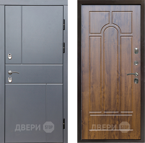Входная металлическая Дверь Престиж TERMO с терморазрывом Горизонт Грэй Арка Дуб в Дзержинском