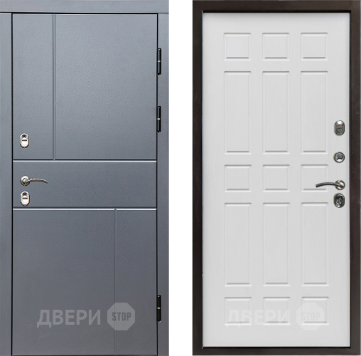 Входная металлическая Дверь Престиж TERMO с терморазрывом Горизонт Грэй Спарта Белое дерево в Дзержинском