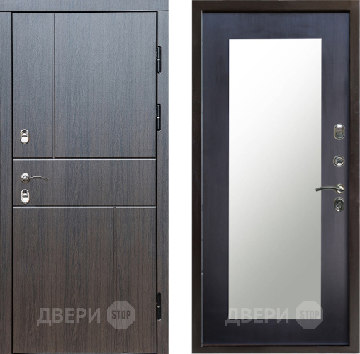 Входная металлическая Дверь Престиж TERMO с терморазрывом Горизонт Венге Зеркало пастораль Венге в Дзержинском