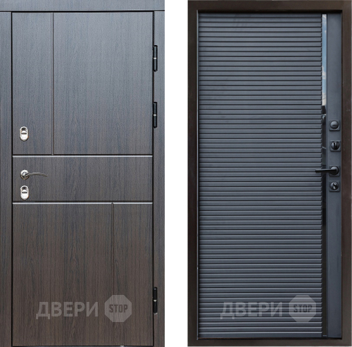Входная металлическая Дверь Престиж TERMO с терморазрывом Горизонт Венге Porte Черный кварц в Дзержинском