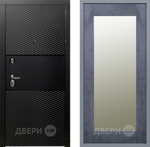 Дверь Заводские двери Тефлон Зеркало Модерн Бетон темный в Дзержинском