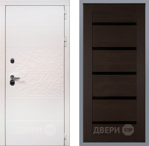 Дверь Заводские двери Дэко Вайт СБ-1 орех тисненый в Дзержинском