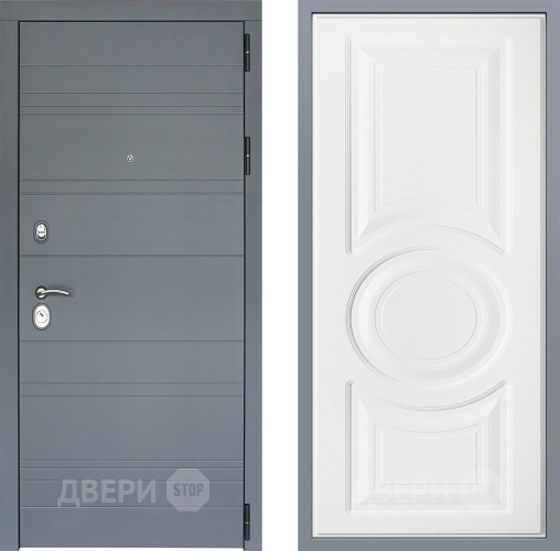 Дверь Заводские двери Лира Софт графит Неаполь Лофт белый в Дзержинском