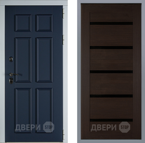 Дверь Заводские двери Стокгольм СБ-1 орех тисненый в Дзержинском