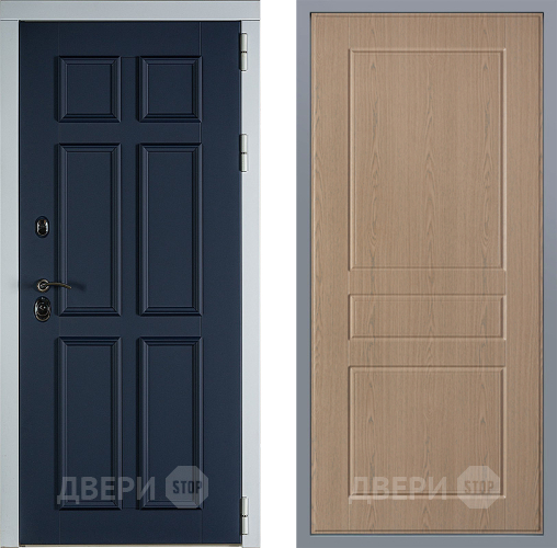 Дверь Заводские двери Стокгольм К-2 Беленый дуб в Дзержинском