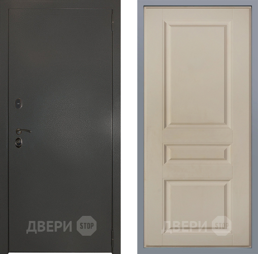 Дверь Заводские двери Эталон 3к антик серебро Стокгольм Шампань в Дзержинском