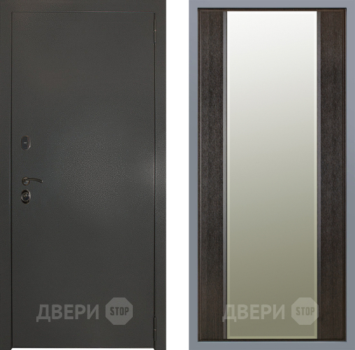 Дверь Заводские двери Эталон 3к антик серебро Зеркало Макси Венге в Дзержинском
