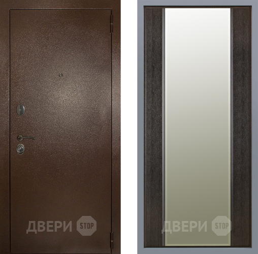 Дверь Заводские двери Эталон 3к антик медь Зеркало Макси Венге в Дзержинском