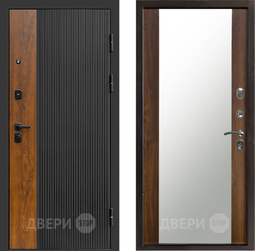 Входная металлическая Дверь Престиж Prestizh Зеркало Дуб в Дзержинском