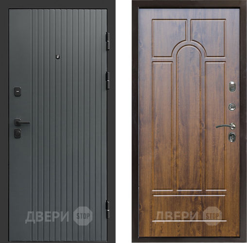 Входная металлическая Дверь Престиж Tvist Grey Арка Дуб в Дзержинском