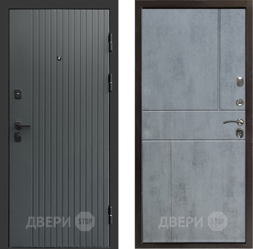 Входная металлическая Дверь Престиж Tvist Grey Горизонт Бетон темный в Дзержинском