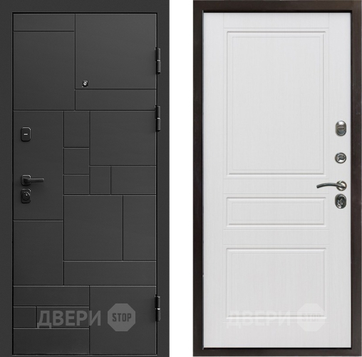Входная металлическая Дверь Престиж Kvadro Классика Белое дерево в Дзержинском