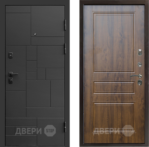 Входная металлическая Дверь Престиж Kvadro Классика Дуб в Дзержинском