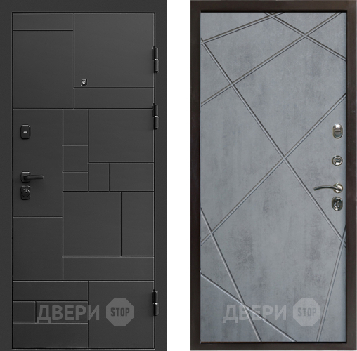 Дверь Престиж Kvadro Лучи Бетон темный в Дзержинском