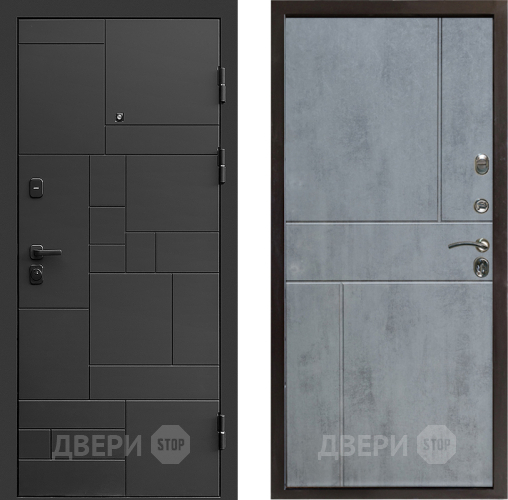 Дверь Престиж Kvadro Горизонт Бетон темный в Дзержинском