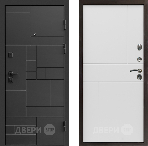 Дверь Престиж Kvadro Горизонт Бетон белый в Дзержинском