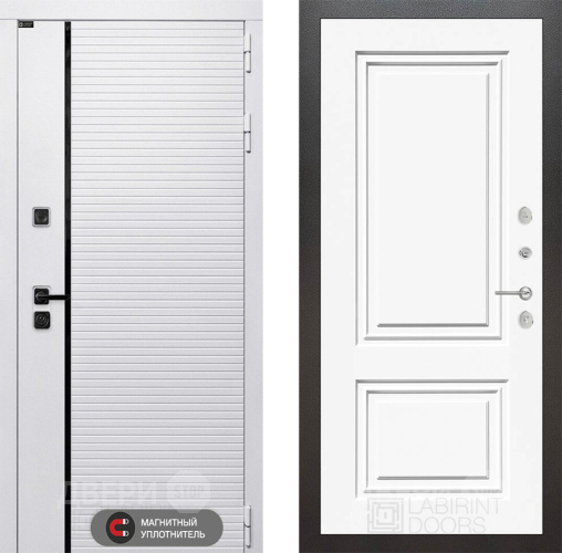 Дверь Лабиринт (LABIRINT) Royal 26 Белый (RAL-9003) в Дзержинском