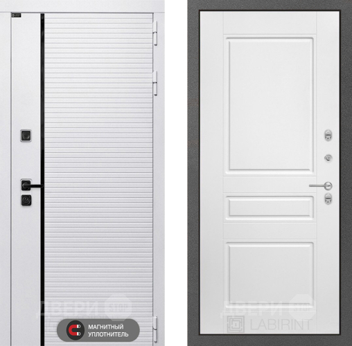 Дверь Лабиринт (LABIRINT) Royal 03 Белый софт в Дзержинском