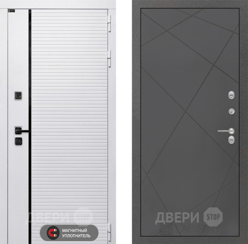 Входная металлическая Дверь Лабиринт (LABIRINT) Royal 24 Графит софт в Дзержинском