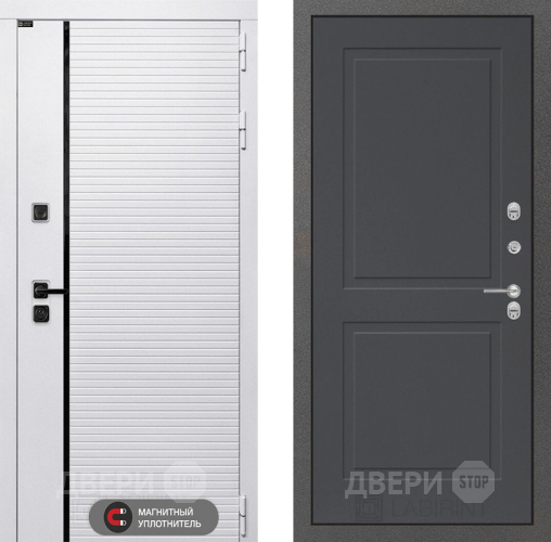Входная металлическая Дверь Лабиринт (LABIRINT) Royal 11 Графит софт в Дзержинском