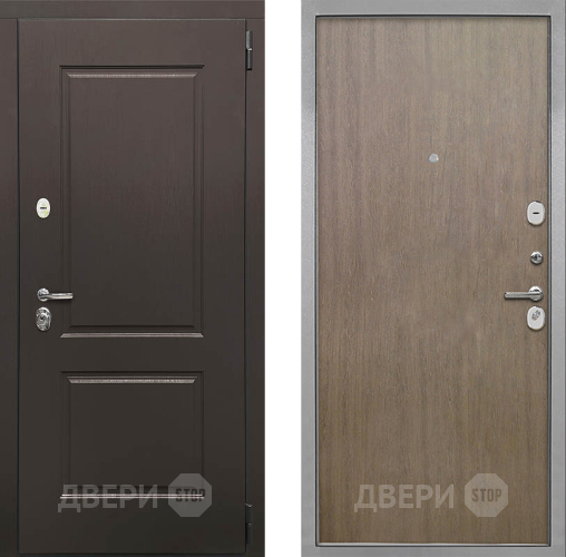 Входная металлическая Дверь Интекрон (INTECRON) Кампо Гладкая шпон Венге коричневый в Дзержинском