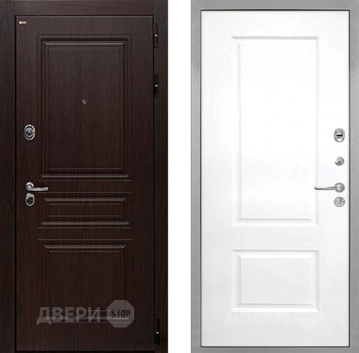 Входная металлическая Дверь Интекрон (INTECRON) Брайтон Тиковое Дерево Альба Роял Вуд белый в Дзержинском