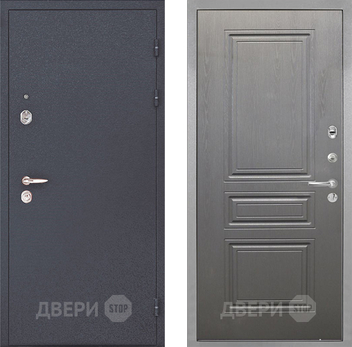 Входная металлическая Дверь Интекрон (INTECRON) Колизей ФЛ-243 Графит вуд дуб в Дзержинском