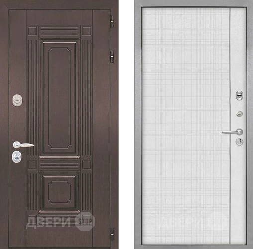 Входная металлическая Дверь Интекрон (INTECRON) Италия В-07 с молдингом Лофт белый в Дзержинском