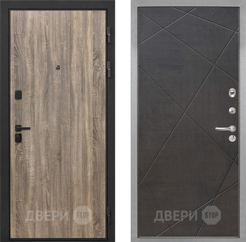 Входная металлическая Дверь Интекрон (INTECRON) Профит Black Дуб Турин Лучи-М Венге распил кофе в Дзержинском