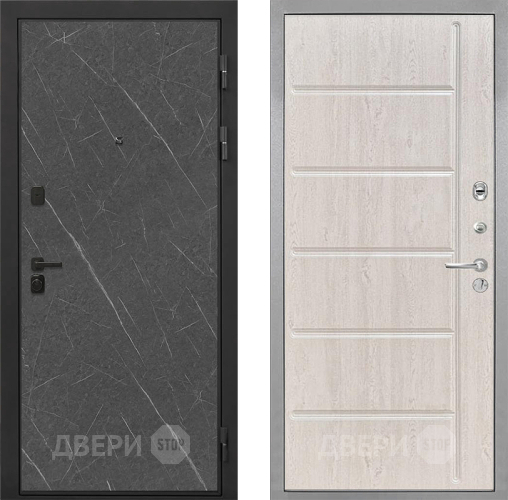 Входная металлическая Дверь Интекрон (INTECRON) Профит Black Гранит Лава Оникс ФЛ-102 Сосна белая в Дзержинском