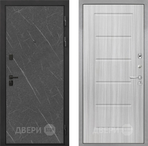 Входная металлическая Дверь Интекрон (INTECRON) Профит Black Гранит Лава Оникс ФЛ-39 Сандал белый в Дзержинском