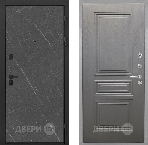Входная металлическая Дверь Интекрон (INTECRON) Профит Black Гранит Лава Оникс ФЛ-243 Графит вуд дуб в Дзержинском