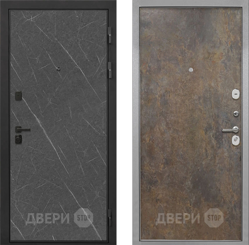 Входная металлическая Дверь Интекрон (INTECRON) Профит Black Гранит Лава Оникс Гладкая Гранж в Дзержинском