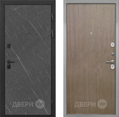 Входная металлическая Дверь Интекрон (INTECRON) Профит Black Гранит Лава Оникс Гладкая шпон Венге коричневый в Дзержинском