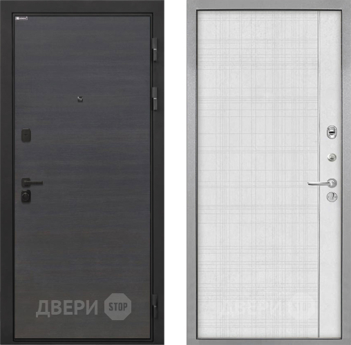 Входная металлическая Дверь Интекрон (INTECRON) Профит Black Эковенге В-07 с молдингом Лофт белый в Дзержинском