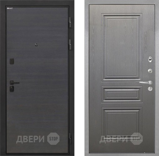 Входная металлическая Дверь Интекрон (INTECRON) Профит Black Эковенге ФЛ-243 Графит вуд дуб в Дзержинском