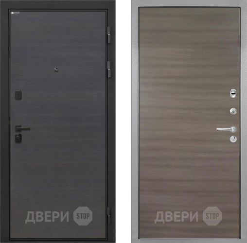Входная металлическая Дверь Интекрон (INTECRON) Профит Black Эковенге Гладкая Дуб тоскано поперечный в Дзержинском