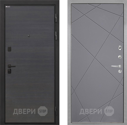 Входная металлическая Дверь Интекрон (INTECRON) Профит Black Эковенге Лучи-М Графит софт в Дзержинском
