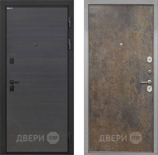 Входная металлическая Дверь Интекрон (INTECRON) Профит Black Эковенге Гладкая Гранж в Дзержинском
